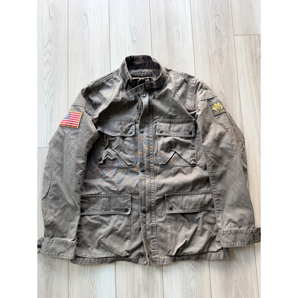 Denim & Supply Ralph Lauren Field Jacket Mens Large Olive Green Military Utility